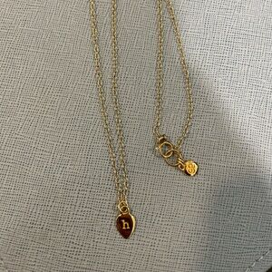 Gorjana Gold Pendant Necklace “h”